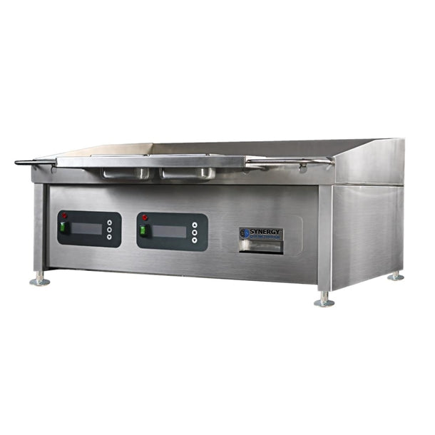 JA970 Synergy GRID900E-R Electric Griddle with Ribbed Mild Steel Top & Garnish Rail