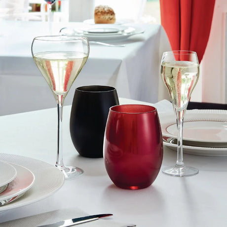 JB080 Chef & Sommelier Primary Black Matt Tumblers 360ml (24 Pack)