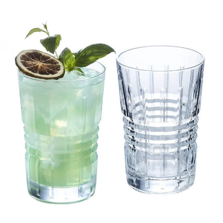 JB086 Arcoroc Old Square Hi Ball Glasses 360ml (12 Pack)