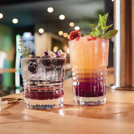 JB086 Arcoroc Old Square Hi Ball Glasses 360ml (12 Pack)