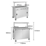 Buffalo Mobile Servery with Solid Heated Top 3x 1/1 GN