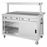 Buffalo Mobile Servery with Solid Heated Top 4x 1/1 GN