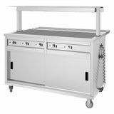 Buffalo Mobile Servery with Solid Heated Top 4x 1/1 GN