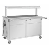Buffalo Mobile Servery with Solid Heated Top 4x 1/1 GN
