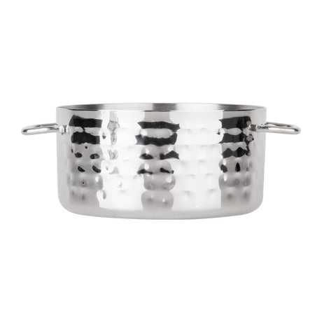 JB192 Olympia Table Presentation Mini Casserole Dish Stainless Steel Hammered - 100mm