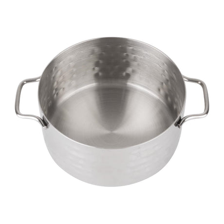 JB192 Olympia Table Presentation Mini Casserole Dish Stainless Steel Hammered - 100mm