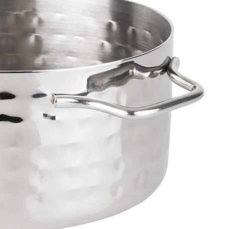 JB192 Olympia Table Presentation Mini Casserole Dish Stainless Steel Hammered - 100mm