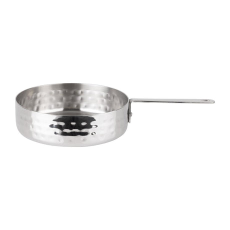 JB194 Olympia Table Presentation Mini Sauce Pan Stainless Steel Hammered - 125x35mm