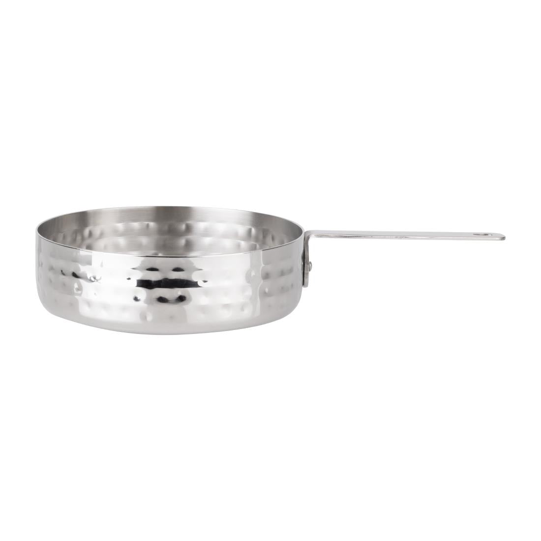 JB194 Olympia Table Presentation Mini Sauce Pan Stainless Steel Hammered - 125x35mm
