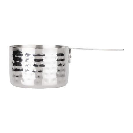 JB196 Olympia Table Presentation Mini Sauce Pan Stainless Steel Hammered - 90x60mm
