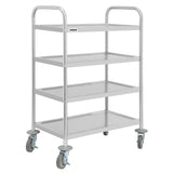 JB373 Vogue 4 Tier Flat Pack Trolley St/St - 710x405x1074mm