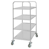 JB373 Vogue 4 Tier Flat Pack Trolley St/St - 710x405x1074mm