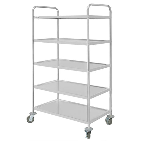 JB374 Vogue 5 Tier Flat Pack Trolley St/St -855x540x1581mm