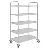 JB374 Vogue 5 Tier Flat Pack Trolley St/St -855x540x1581mm