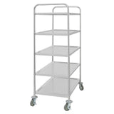 JB374 Vogue 5 Tier Flat Pack Trolley St/St -855x540x1581mm