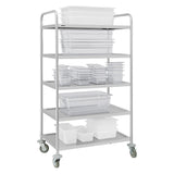 JB374 Vogue 5 Tier Flat Pack Trolley St/St -855x540x1581mm
