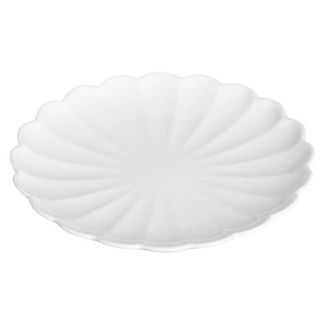 JB393 Olympia Bloom White Scalloped Plate - 175x20mm 7" (Box 6)