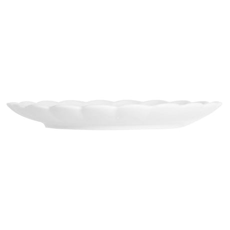 JB393 Olympia Bloom White Scalloped Plate - 175x20mm 7" (Box 6)
