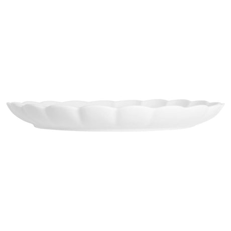 JB394 Olympia Bloom White Scalloped Plate - 226x22mm 9" (Box 6)