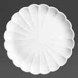 JB395 Olympia Bloom White Scalloped Plate - 276x30mm 11" (Box 4)