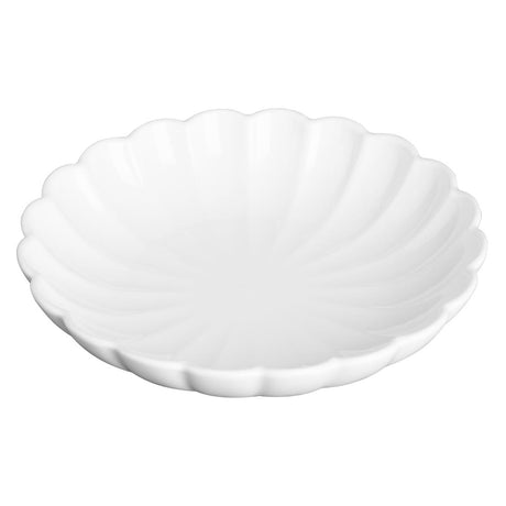 JB396 Olympia Bloom White Scalloped Bowl - 230x46mm 9" (Box 6)