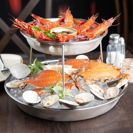 JB398 Olympia Seafood Platter Stainless Steel - 300mm (for use with C050)