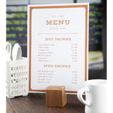 JB399 Olympia Acacia Wood Menu Holder - 65x55x55mm