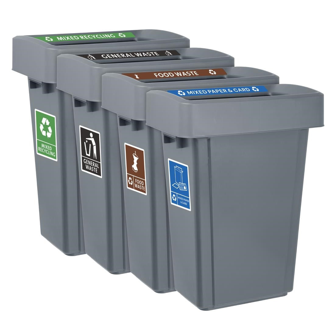 JB491 Jantex Slim Bin Lid Label – Mixed Paper & Card