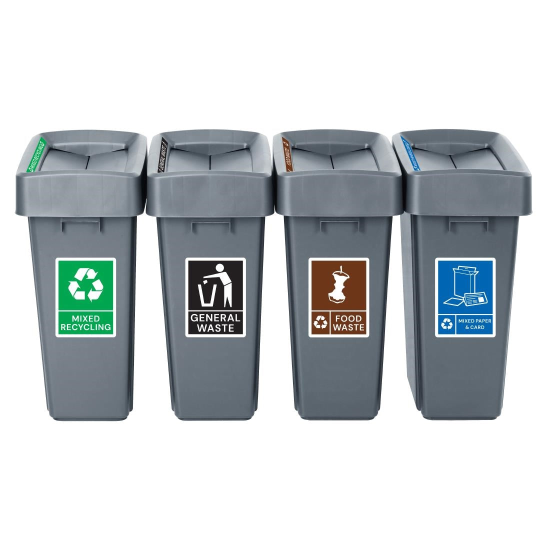 JB491 Jantex Slim Bin Lid Label – Mixed Paper & Card