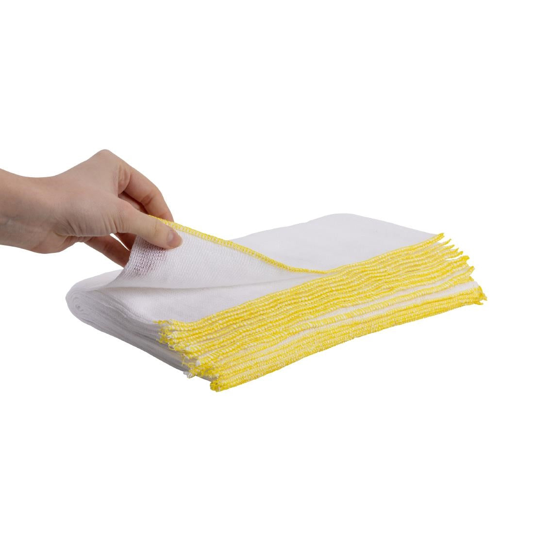 Jantex Dish Cloths Yellow 400x300mm (10 Pack)