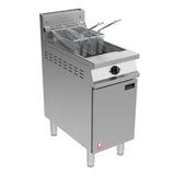 Falcon Dominator Plus Free Standing Natural Gas Filtration Fryer on Feet G3840F