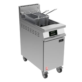 Falcon Dominator Plus Free Standing Programmable LPG Filtration Fryer on Castors G3840FP