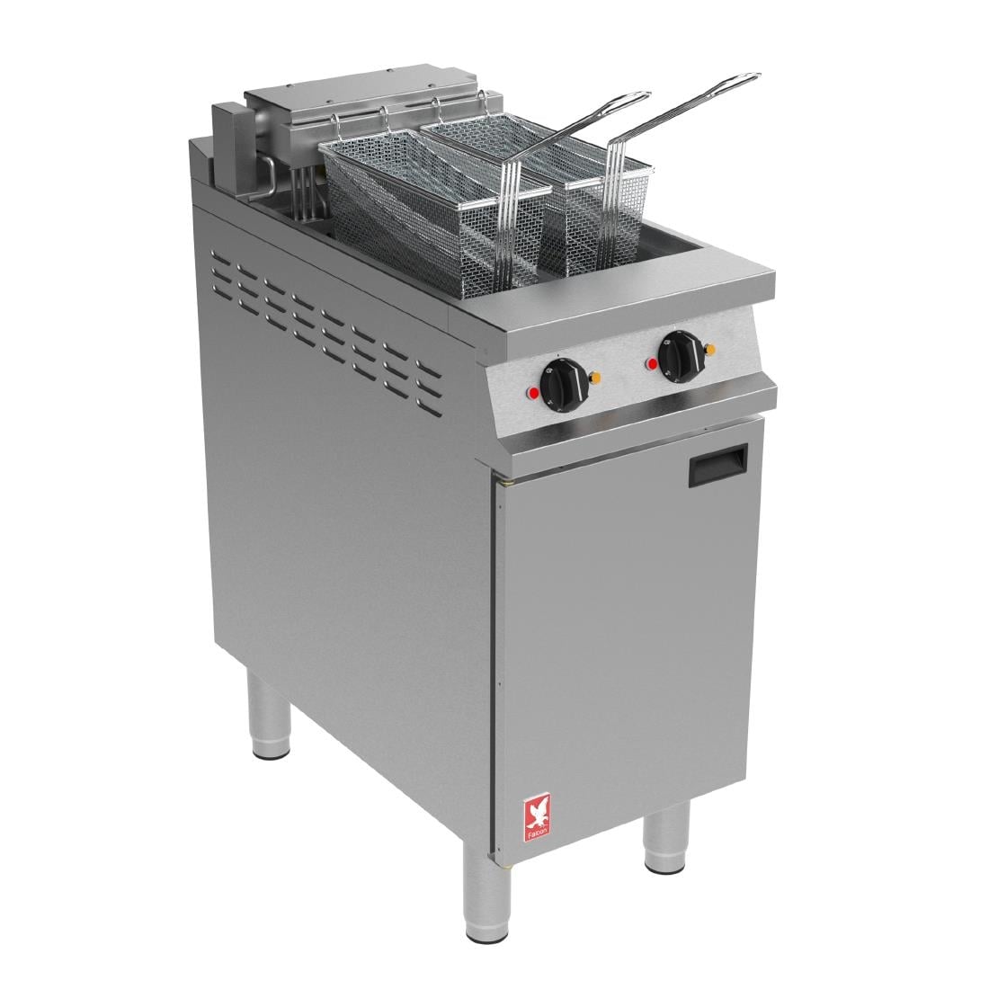 Falcon Dominator Plus Free Standing Electric Twin Filtration Fryer on Feet E3845F2