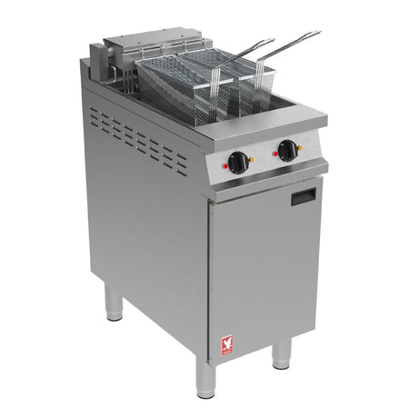 Falcon Dominator Plus Free Standing Electric Twin Filtration Fryer on Feet E3845F2