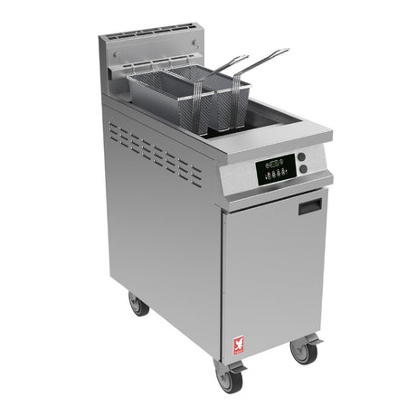 Falcon Dominator Plus Free Standing Programmable LPG Angel Fryer on Castors G3840XP