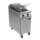 Falcon Dominator Plus Free Standing Electric Twin Filtration Fryer on Castors E3845F2