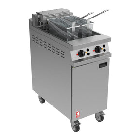 Falcon Dominator Plus Free Standing Electric Twin Filtration Angel Fryer on Castors E3845F2X