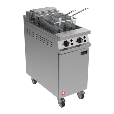 Falcon Dominator Plus Free Standing Electric Twin Filtration Angel Fryer on Castors E3845F2X