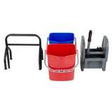Jantex Mop Bucket & Wringer Set for Cleaning Trolley 2x 12Ltr