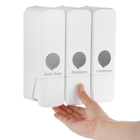 Jantex Triple Shower Dispenser White