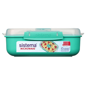 Sistema Minty Teal Microwave Rectangle Container 1.25Ltr ( 6 Pack)
