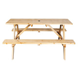 Bolero Elements Wooden Picnic Table & Bench Set 5ft