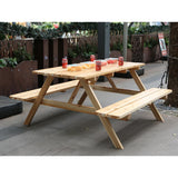 Bolero Elements Wooden Picnic Table & Bench Set 5ft