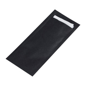 Fiesta Recyclable Paper Cutlery Pouches Black (250 Pack)