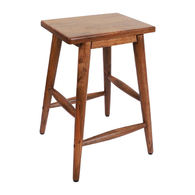 Bolero Halsbury Mango Wood Stools (2 Pack)
