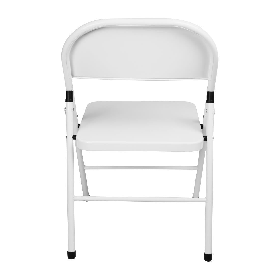 Bolero Folding Metal Chairs White (4 Pack)