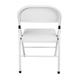 Bolero Folding Metal Chairs White (4 Pack)