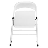 Bolero Folding Metal Chairs White (4 Pack)