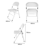 Bolero Folding Metal Chairs White (4 Pack)