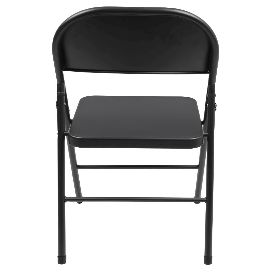 Bolero Folding Metal Chairs Black (4 Pack)